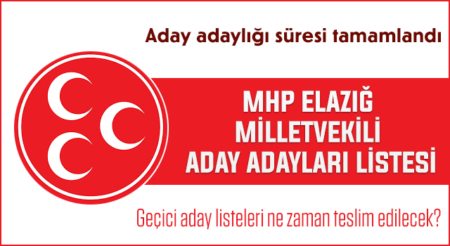 2018 MHP milletvekili adayları Tam liste! 27. dönem MHP milletvekili aday listesi tüm iller !