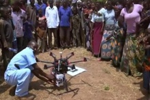 Uzaktaki köylere ilaç ulaştıran dronelar